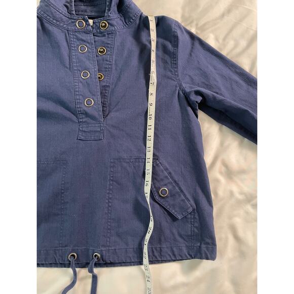 Coldwater Creek Blue Pullover Hooded Jacket SZ Small - Picture 7 of 8